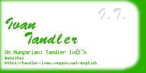 ivan tandler business card